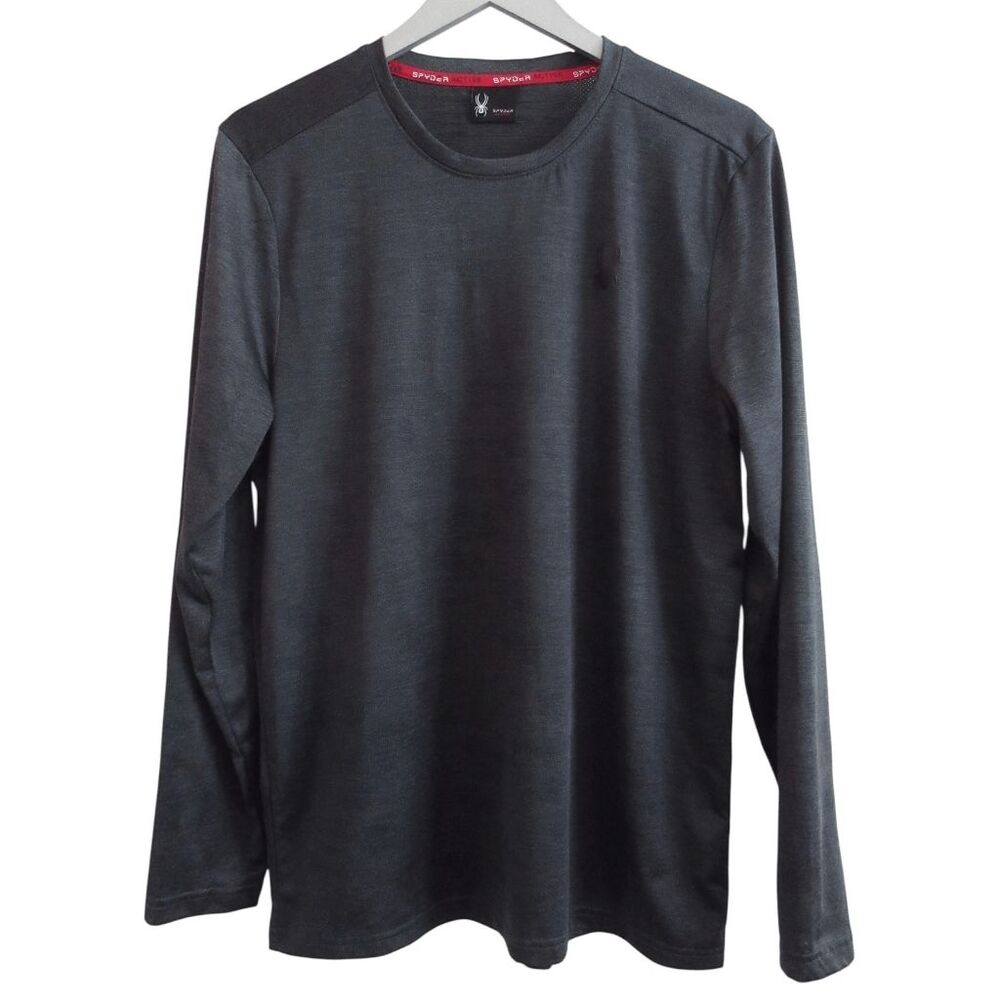 Spyder Active‎ ProWeb Gray Athletic Long Sleeve Shirt Sz L